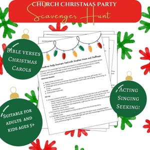 Christmas Bible Verse Scavenger Hunt Church Christmas Scripture Scavenger Hunt Christmas Party Game Youth Group Game Kid Church Scavenger