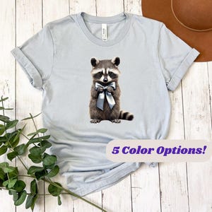 Adorable Raccoon Unisex Jersey T-Shirt, Cute Animal Tee, Gift for Nature Lovers, Fun Casual Wear, Perfect for Animal Day, Birthday