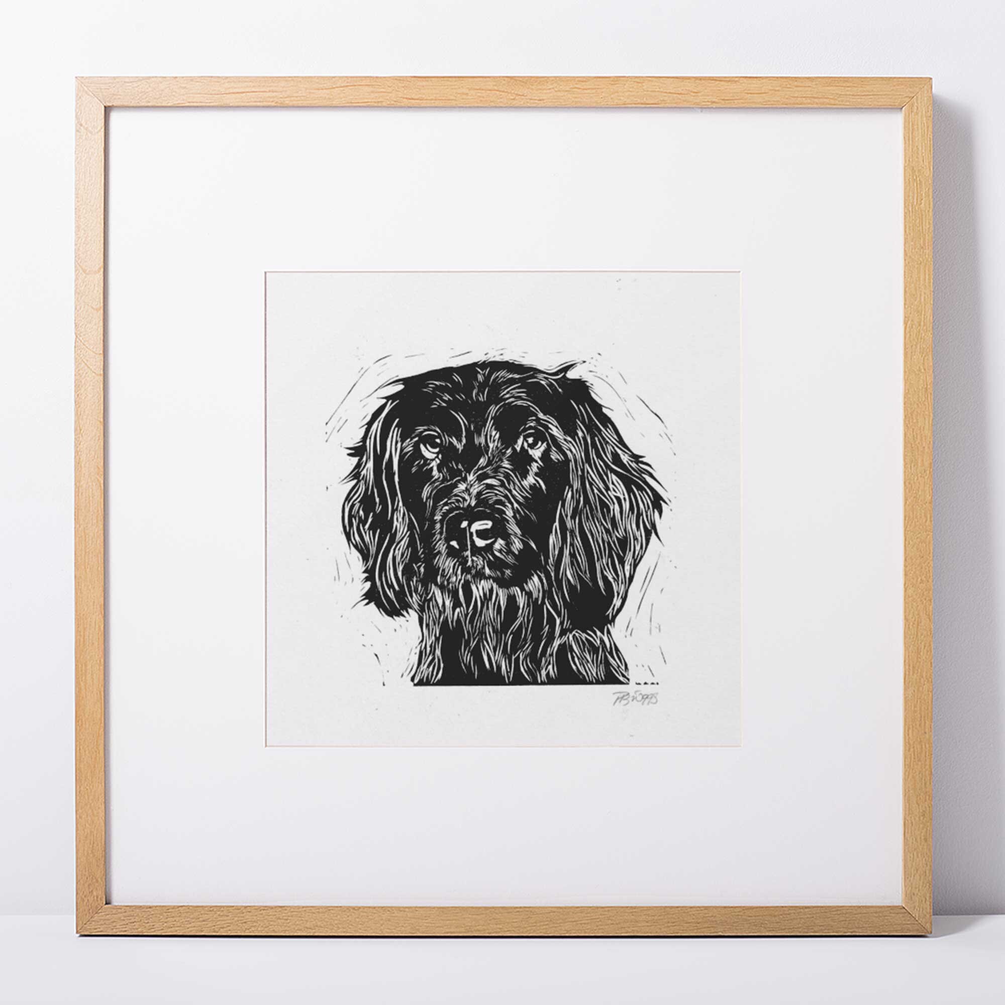 Springer Spaniel Linocut Print: Hand-printed Dog Portrait - Etsy UK