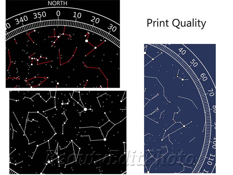 Our First Date Gift Custom Star Map Printable Night Sky Map Etsy