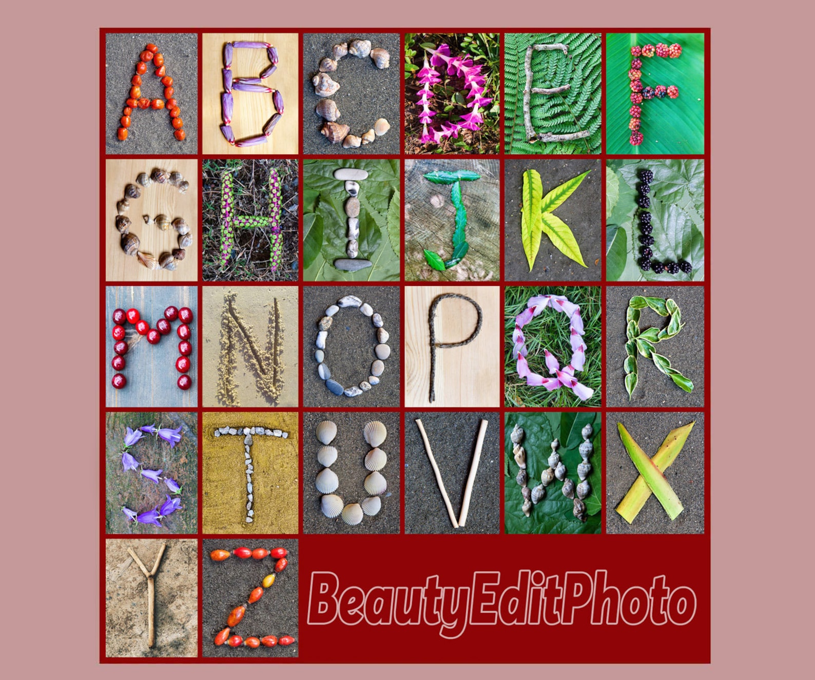 letters in nature classroom alphabet nature alphabet