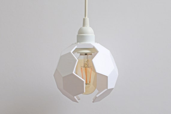 Plug In Pendant Lamp 3d Printed Lamp Hanging Lampshades Etsy