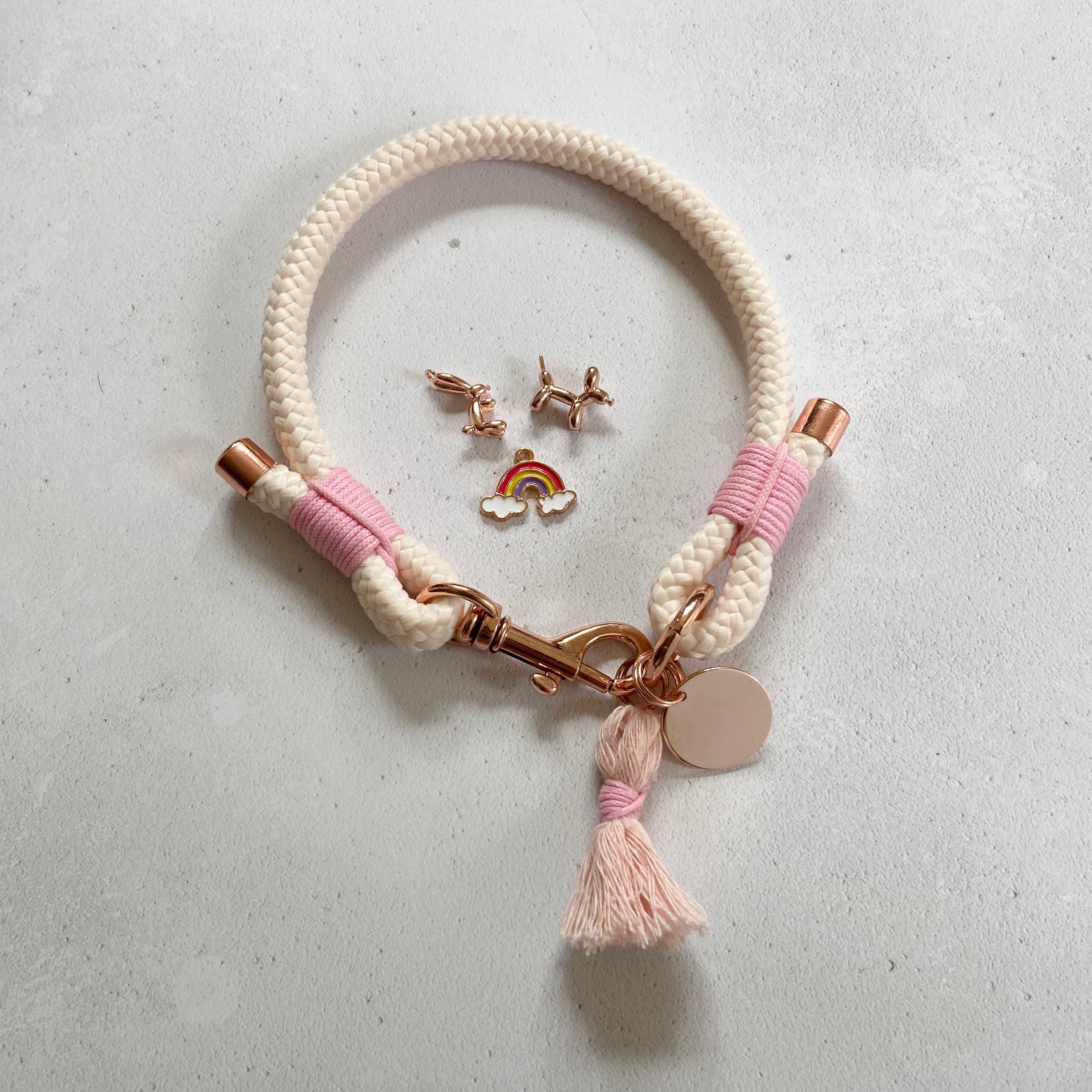 Peach Rope Day Collar Made For An Id Tag Ideal For A Dog Etsy<script async src=