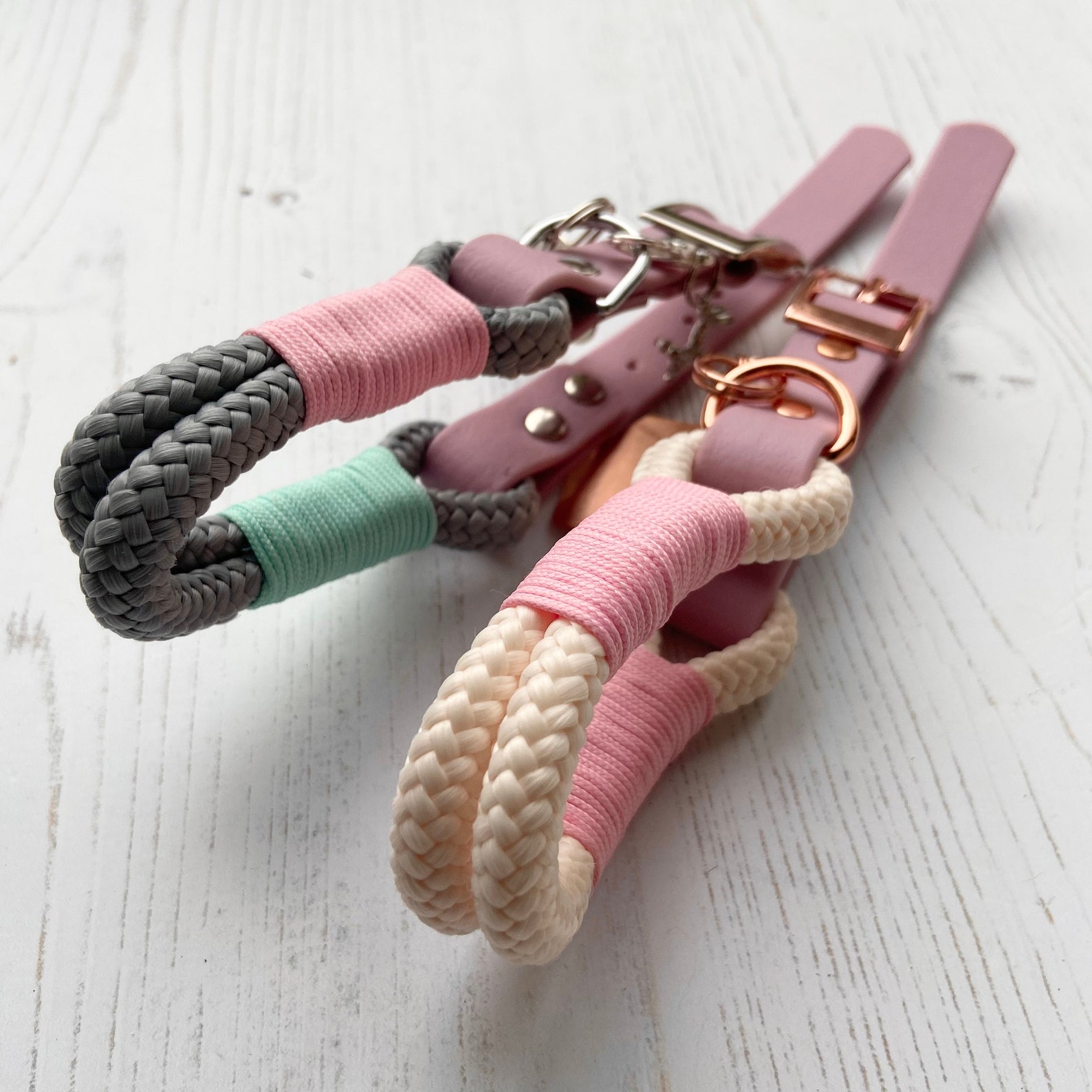 Design your adjustable rope dog collar custom made Etsy