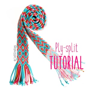 Ply split braiding tutorial eyes chevron pattern English & Dutch image 1