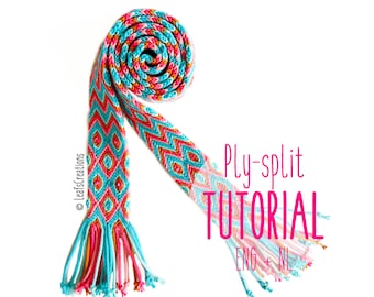 Ply split braiding tutorial eyes chevron pattern - English & Dutch