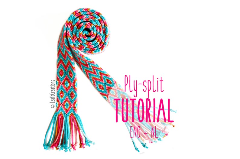 Ply split braiding tutorial eyes chevron pattern English & Dutch image 1