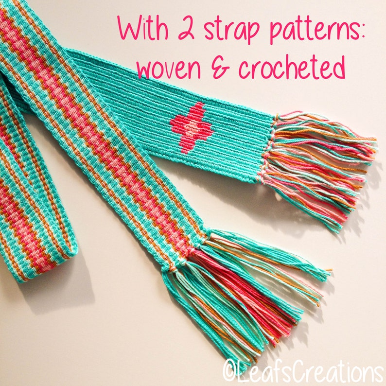 Crochet pattern Mochila bag with flowers Mochila crochet pattern Tapestry crochet pattern English & Dutch image 3