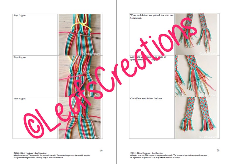 Ply split braiding tutorial eyes chevron pattern English & Dutch image 3