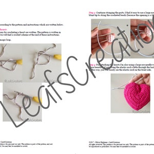 Crochet pattern stroller chain with hearts Crochet pattern stroller toy with hearts image 3