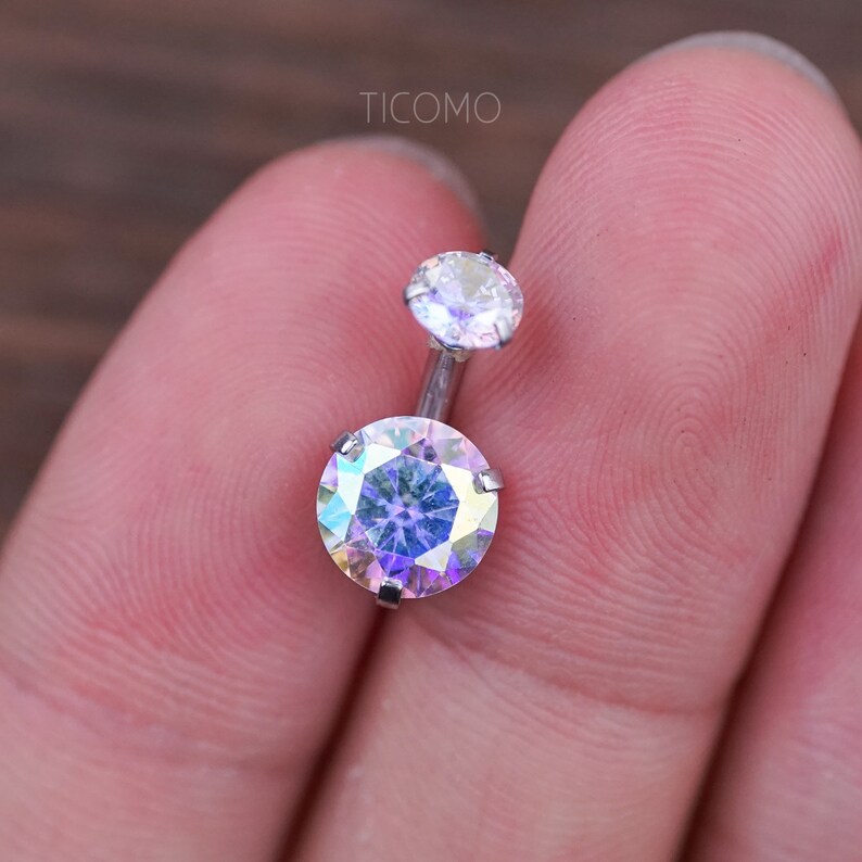 Belly Ring Belly Button Ring Belly Button Jewelry Zircon Short Etsy