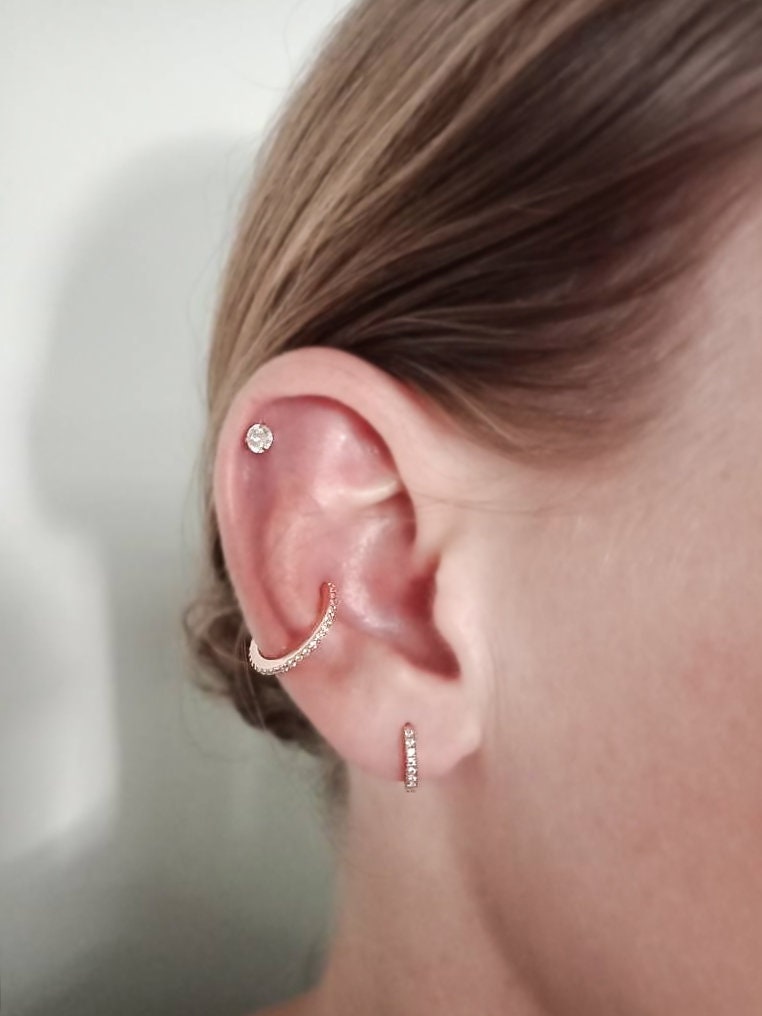 Conch Earring Hoop Earring Helix Hoop Tiny Hoop Earring Etsy