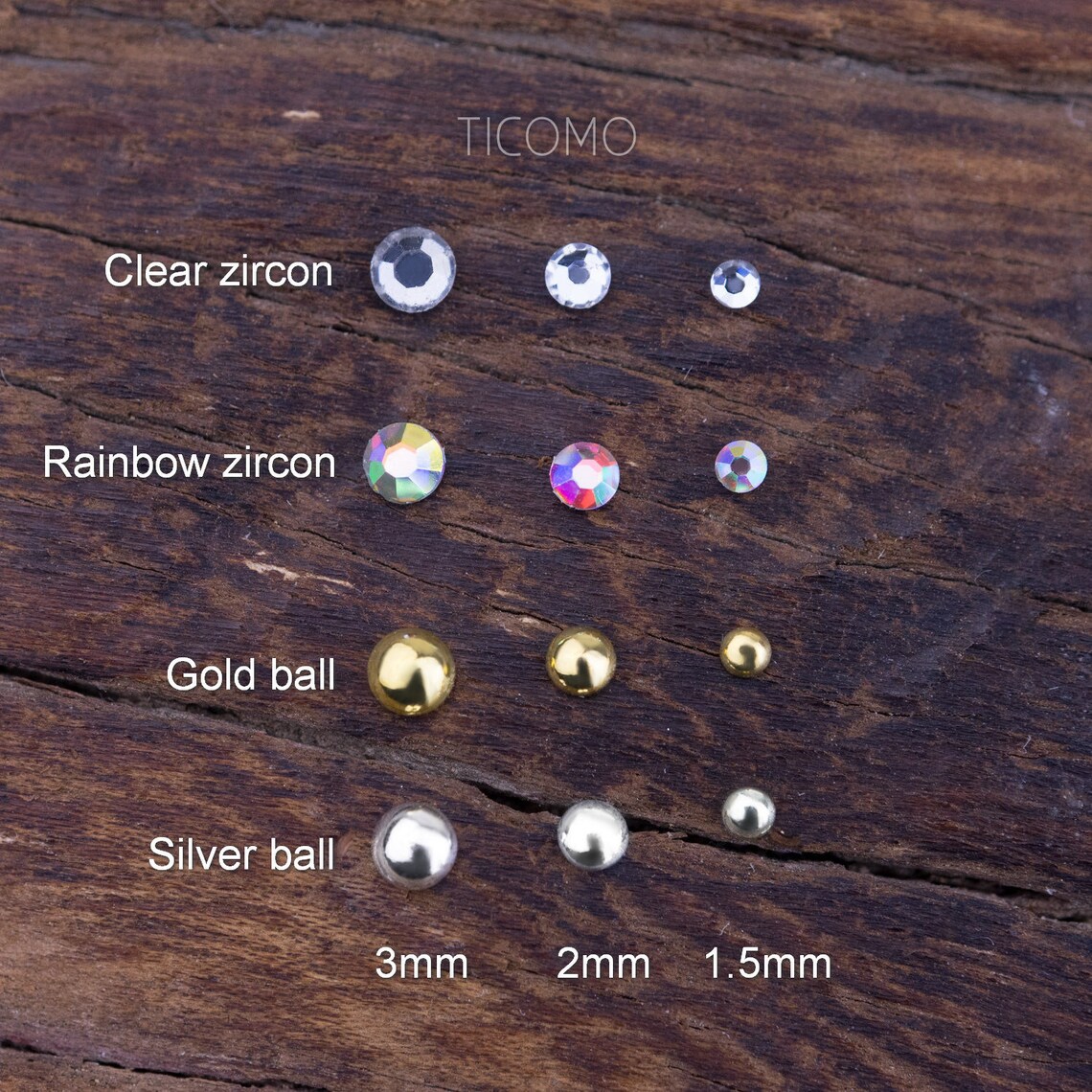 Fake Nose Ring Fake Nose Stud 1.5mm 2mm 3mm Etsy