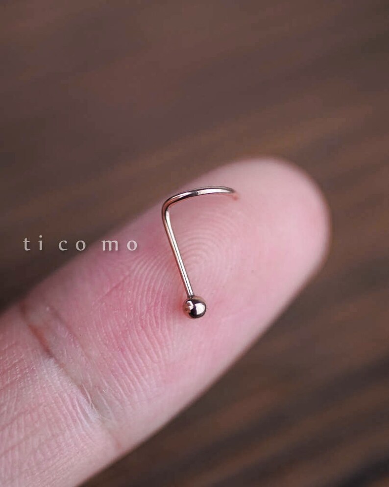 Nose Ring Nose Piercing Simple base 20G 20 Gauge Surgical Etsy