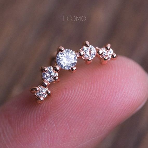 Clear cartilage earrings deals