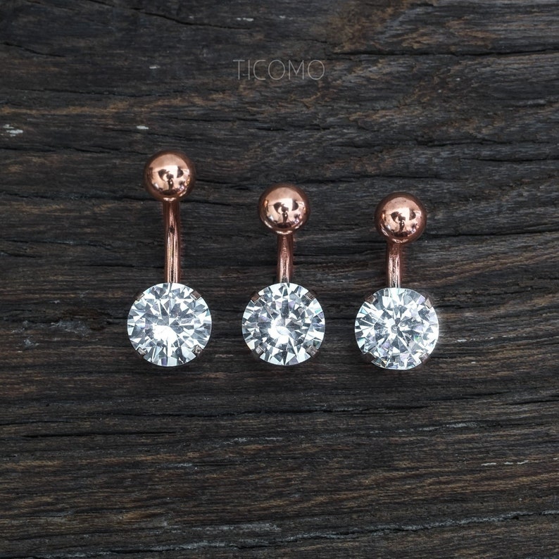Belly Ring Belly Button Ring Belly Button Jewelry Zircon Short Etsy