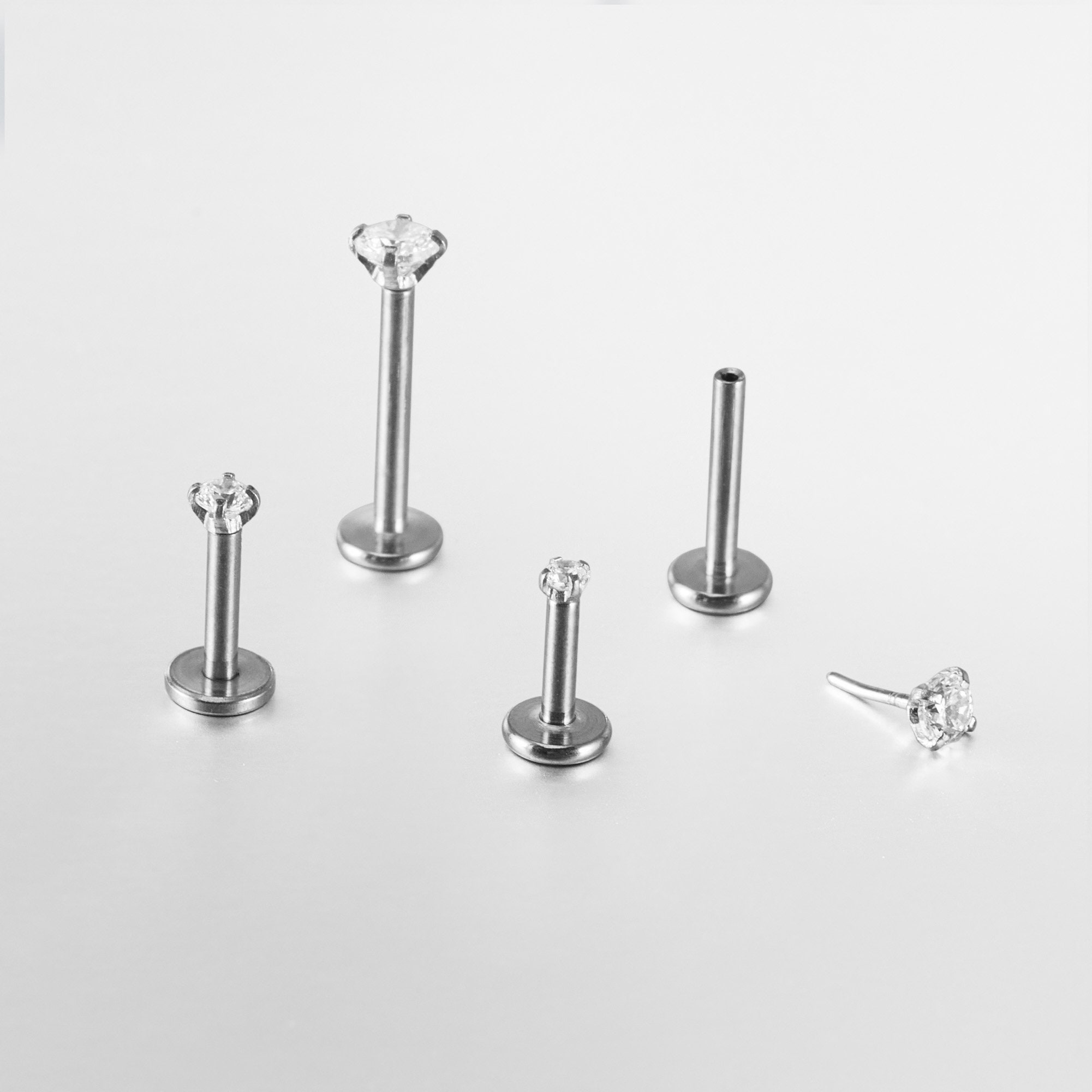 18G Tiny Threadless Push Pin Labret Stud Tragus Stud Flat Back Etsy