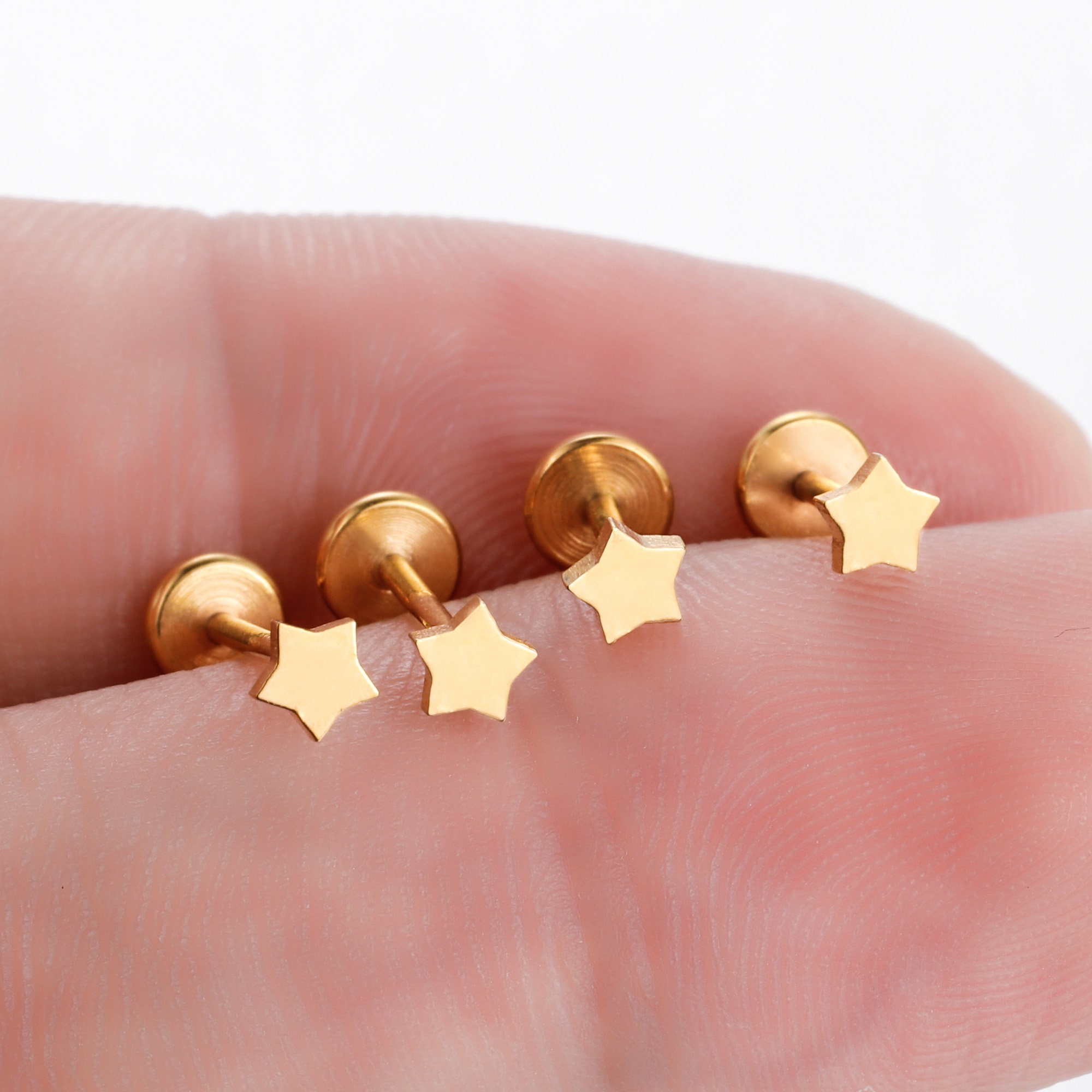 20G Tiny Threadless Push Pin Labret Stud Tragus Stud Flat Back Etsy