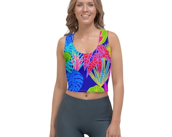 Land and Sea Crop Top - Ocean-Inspired Crop Top - Colorful Crop Top for Women