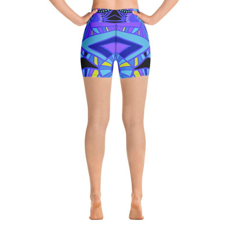 African Geometric Print Shorts Shorts High waist biker shorts Comfy shorts Women's shorts Colorful shorts Gym clothing image 4