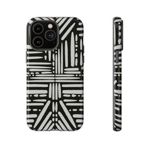 Black and White iPhone Case - Android Phone Case - Tough Case - Tribal Print Phone Case