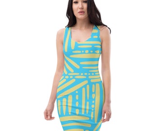 Ibiza Blue Bodycon Dress