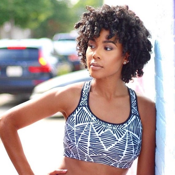 Black and White Zebra Print Sports Bra Black and White Sports Bra