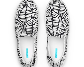 Black and White Zebra Slip-on Sneakers