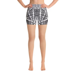 Black and white zebra print shorts - High waist biker shorts - Comfy biker shorts - Women&#39;s shorts - Colorful shorts - Gym clothing