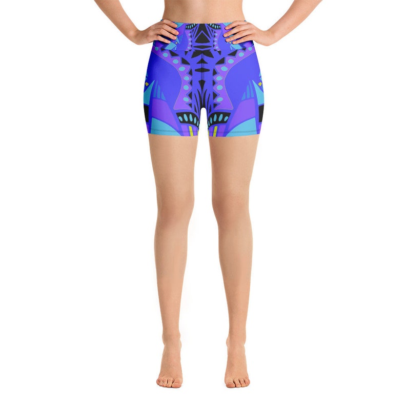 African Geometric Print Shorts Shorts High waist biker shorts Comfy shorts Women's shorts Colorful shorts Gym clothing image 1