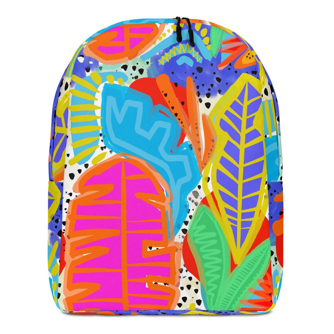 Vibrant Abstract Art Backpack - Etsy