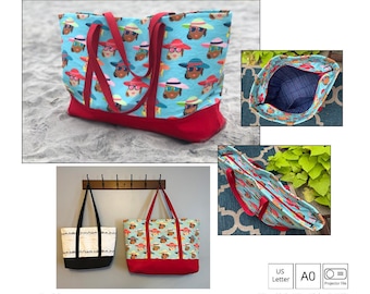 Beach Bag Pattern digital download (PDF and Projector)