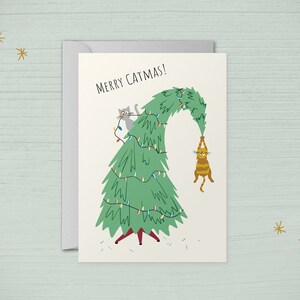 Carte de voeux vierge Merry Catmus