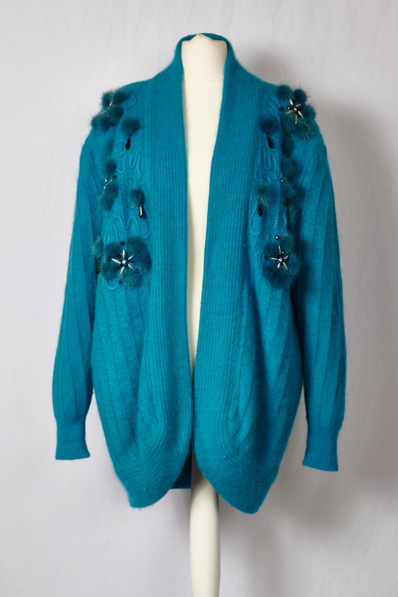 Ladies Red And Black Mohair Cardigan UK 12 Blue 17 Vintage Fashion Ladies Red And Black Mohair Cardigan UK 12 Blue 17 Vintage Fashion
