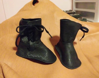 Children's handmade leather boots, Style 500, sizes 1 through 6.