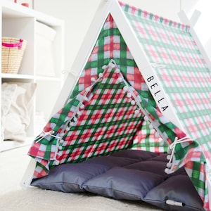 Dog teepee bed. Personalize dog gift. Custom dog tent. Dog Gift. Small/Medium/Large/XL Size. Scandi Boho Style.