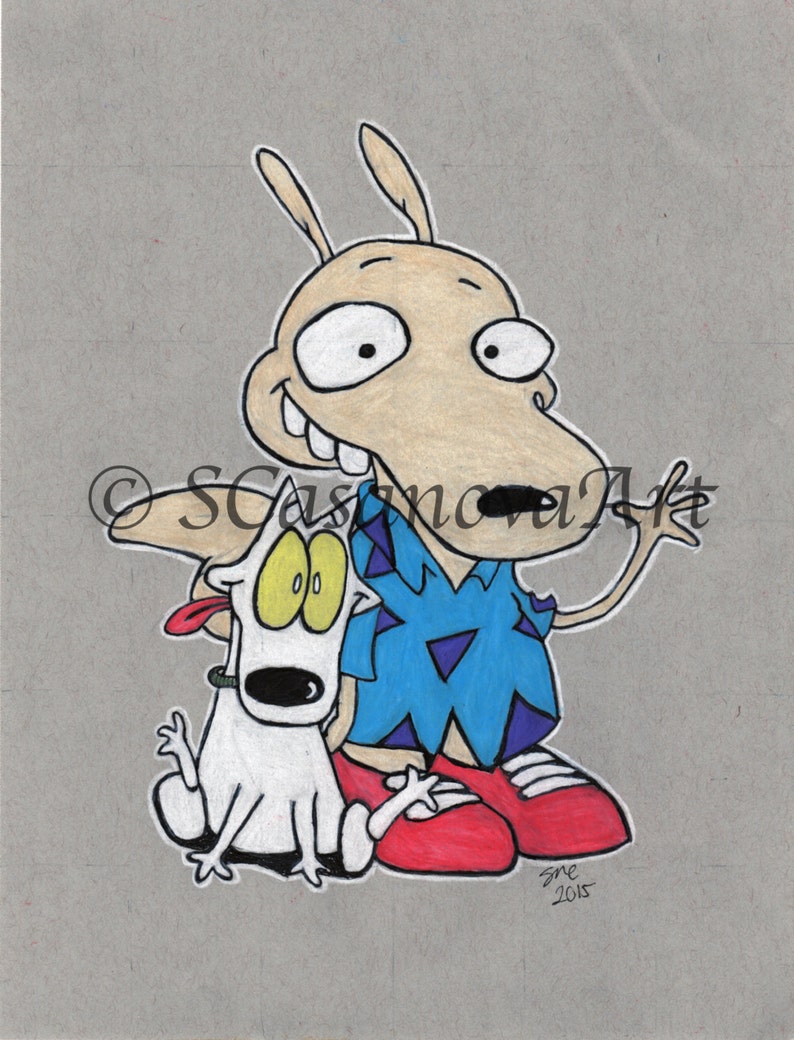 Rocko's Modern Life 90s Art Print & Original Drawing - Etsy