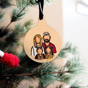 Christmas Custom Ornament / Faceless / Wood Ornament / Christmas