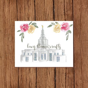Idaho Falls Idaho Temple Watercolor Print