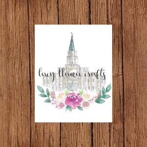 Houston Texas LDS Temple Watercolor Print