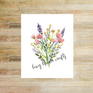Wildflower Watercolor Print