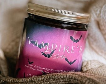Vampire's Kiss Fall Candle - Blackberry Cinnamon Gothic Soy Scented Jar