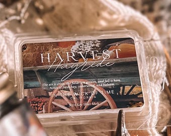 Harvest Hayride Fall Wax Melts - Balsam and Cedarwood Autumn Soy Tarts