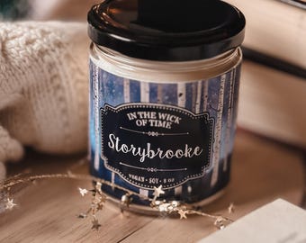 Storybrooke, Vela con aroma a libro, Aromas para rincón de lectura, Decoración para estantería, Érase una vez