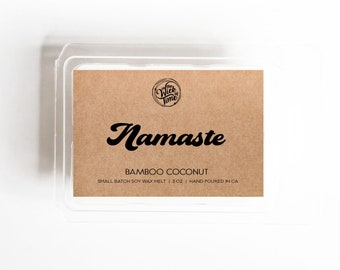 Namaste Wax Melt Scented Vegan Soy, Alone Time, Gift for Yoga Instructor, Yogi Best Friend Gift, Ohm Meditation Grounding Aromatherapy