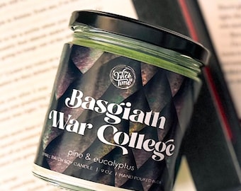 Basgiath War College | Scented Vegan Soy Candle | Dragon Gift, Book Lover Gift, YA Young Adult Fiction Gift |