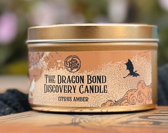 The Dragon Bond Discovery Candle, Reveal Your Dragon Scented 8 oz Soy Candle, Color Changing, Gift for Friend Sister, Fourth Wing Romantasy