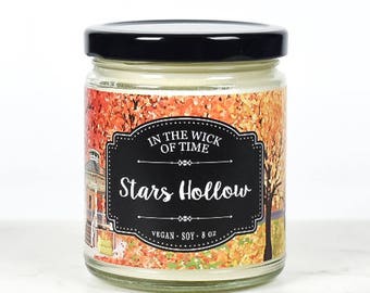 Stars Hollow | Scented Vegan Soy Candle | Mother Daughter Gift, Gift for her, Fangirl Gift, Bookish Gift |