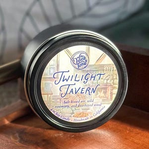 Twilight Tavern, Bookish Candle, Soy Wax Candle, Epic Fantasy Book Decor, Cozy Reading Gift, Castlecore Scent, Literary Candle, 4 oz