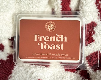 French Toast Wax Melt - Sweet Maple Syrup & Toasted Bread Bakery Soy Tarts